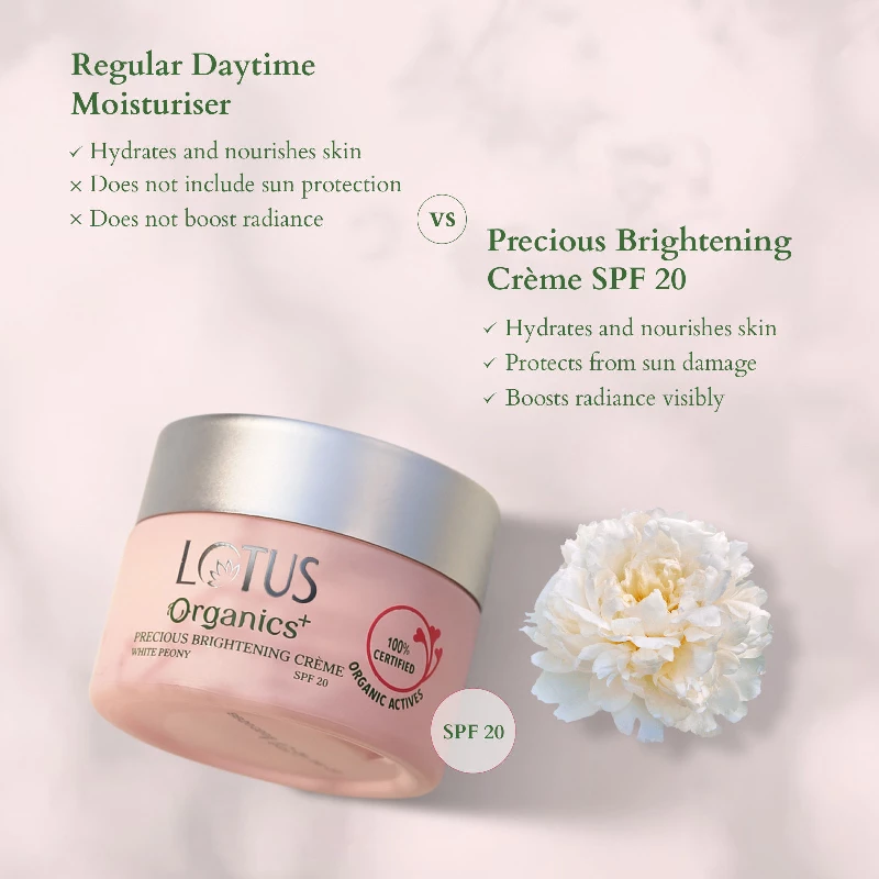 Lotus Organics Precious Brightening Creme SPF 20, 50 g-6.webp